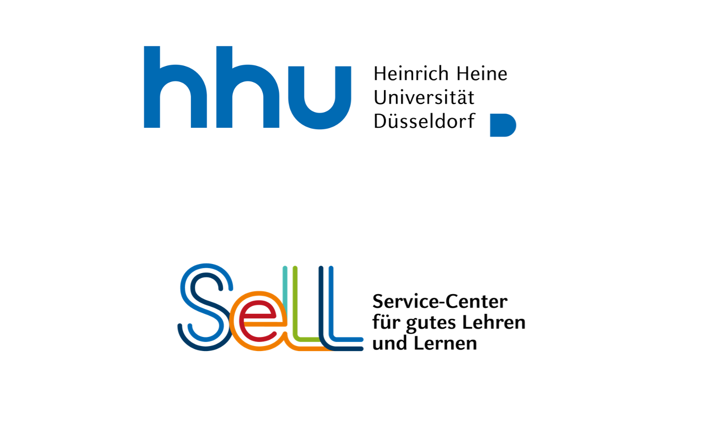 Logos der Heinrich-Heine-Universität Düsseldorf und des Service-Centers für gutes Lehren und Lernen.